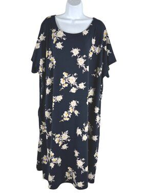 J. Jill Wearever Collection Jersey Dress 4X Floral Stretch NWT DR-1872